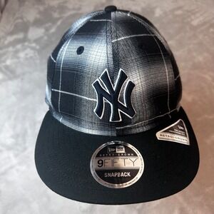 New Era 9FIFTY Snapback Hat Mens OSFM New York Yankees Plaid Retro Crown MLB NEW